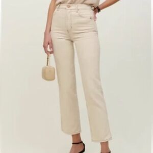 Reformation Cowboy High Rise Straight Leg Jean in Almond Size 27 NWT